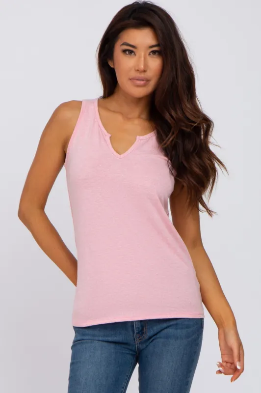 Pink Heathered Tank sold by Pinkblush