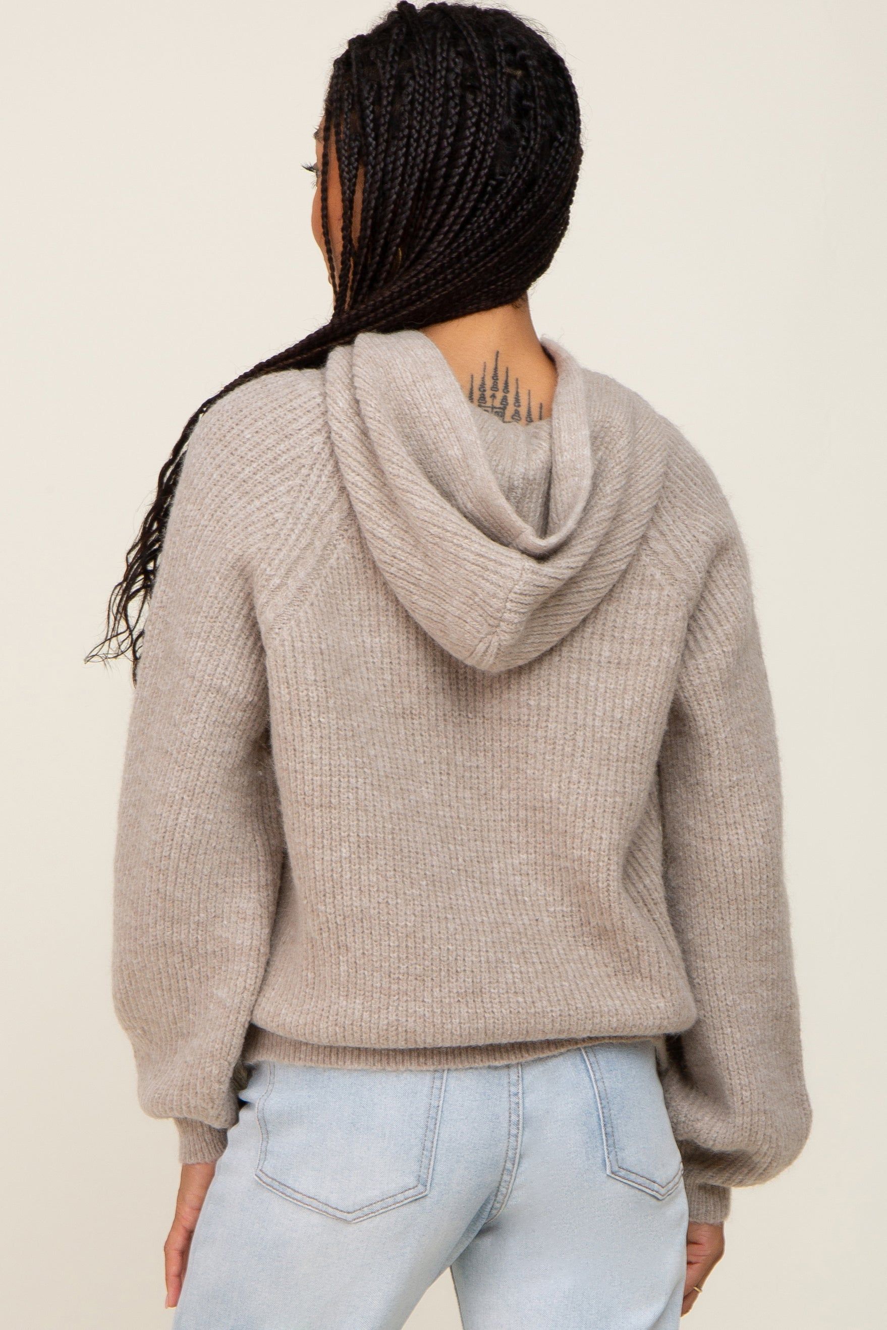 Beige Hooded Sweater sold by Pinkblush product image thumbnail 3