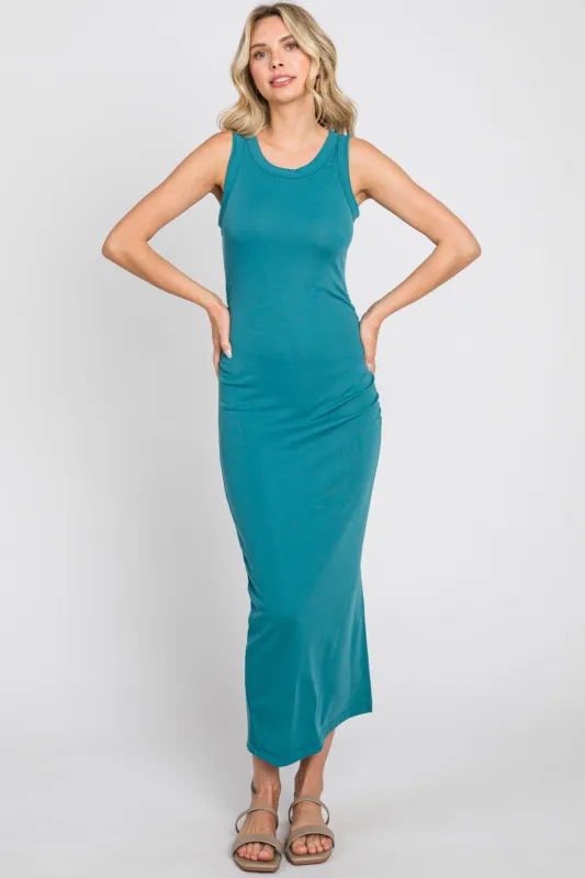 Emerald Fitted Midi Dress sold by Pinkblush