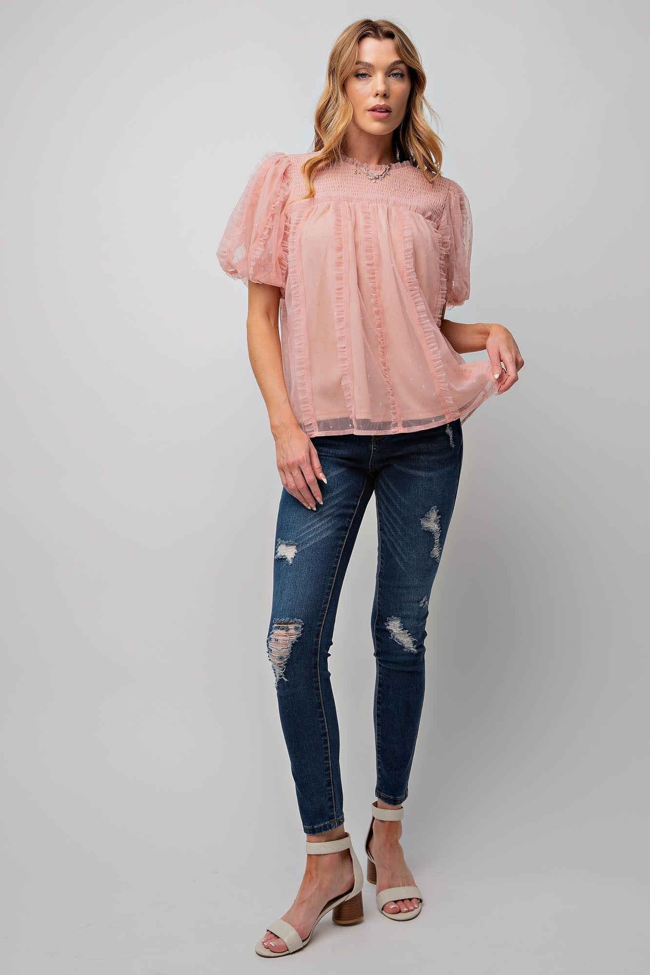Blush Mesh Lace Top sold by Pinkblush product image thumbnail 2