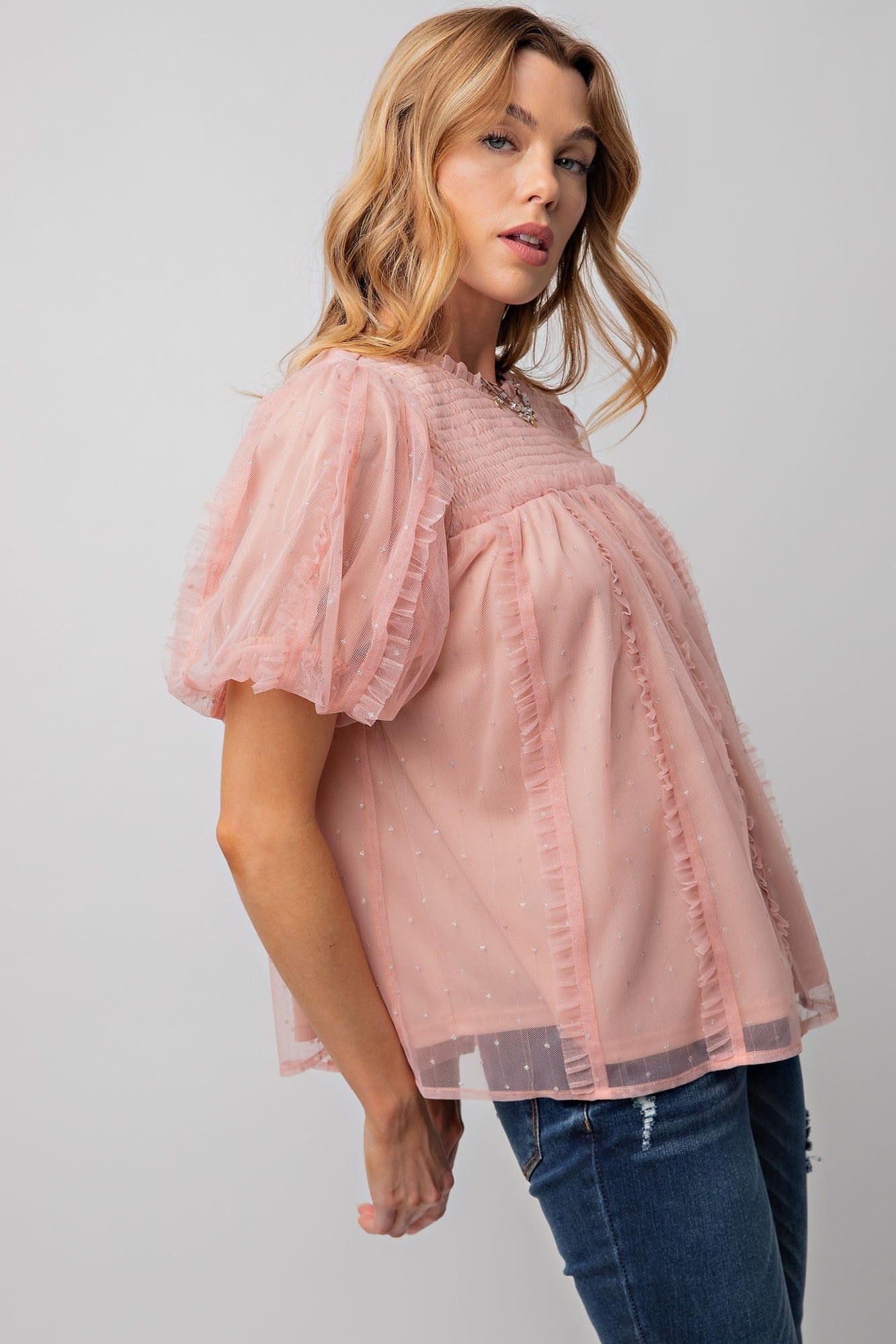 Blush Mesh Lace Top sold by Pinkblush product image thumbnail 3