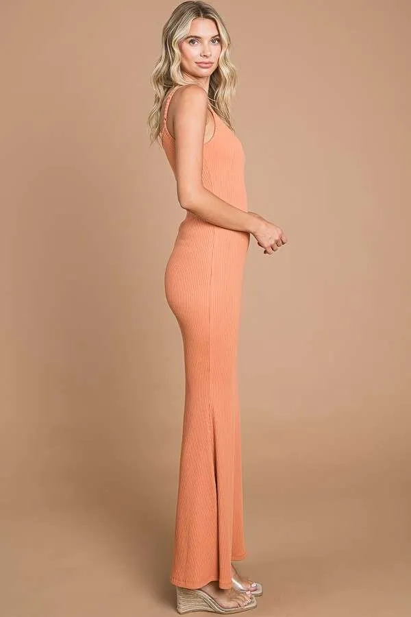 Peach Ribbed Maxi Dress sold by Pinkblush product image thumbnail 2