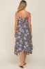 Charcoal Floral Handkerchief Maternity Midi Dress sold by Pinkblush