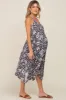 Charcoal Floral Handkerchief Maternity Midi Dress sold by Pinkblush