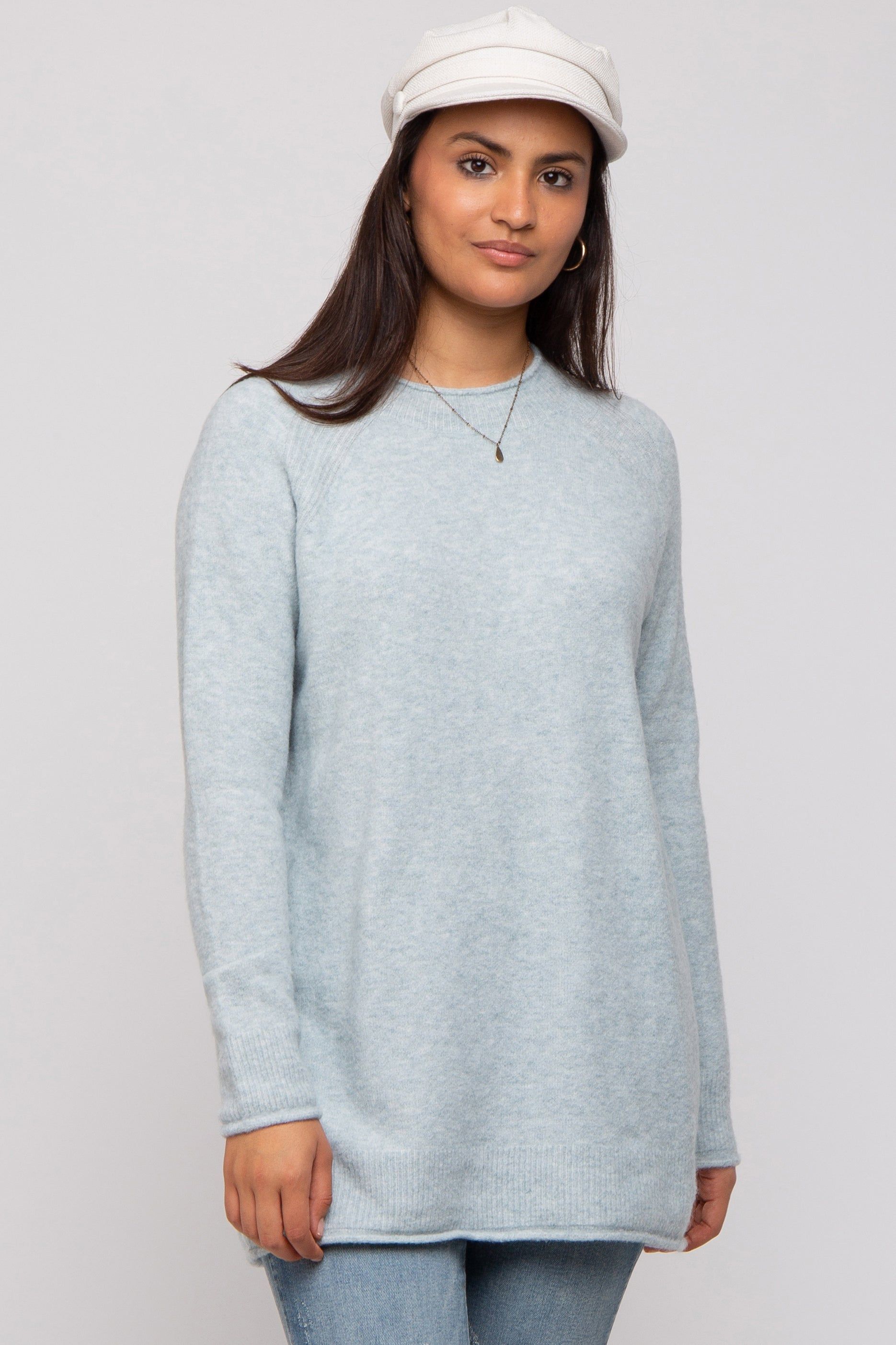 Light Blue Brushed Knit Sweater sold by Pinkblush product image thumbnail 2
