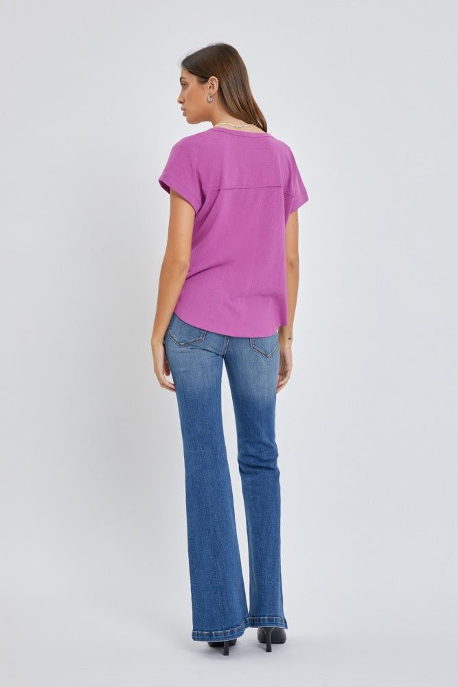 Magenta Short Dolman Sleeve Top sold by Pinkblush product image thumbnail 3