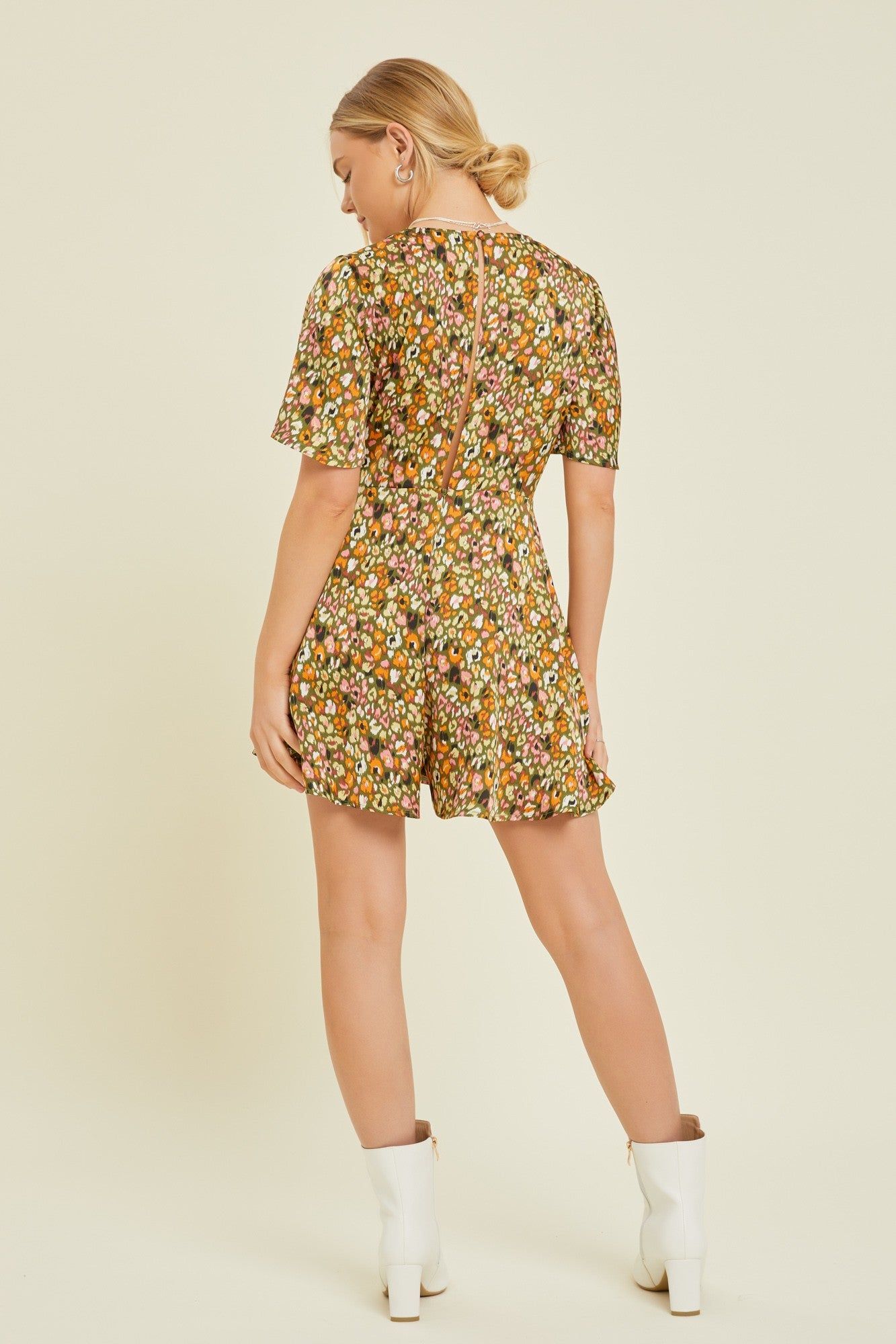 Olive Printed Romper sold by Pinkblush product image thumbnail 3