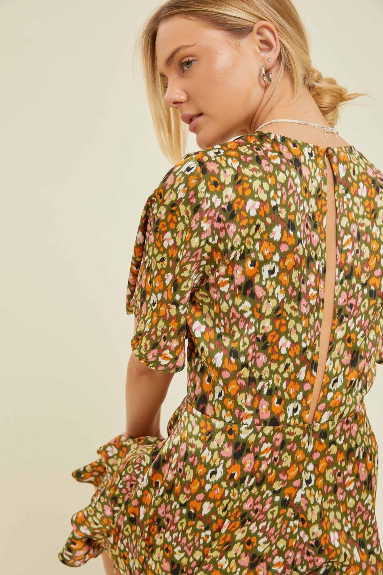 Olive Printed Romper sold by Pinkblush product image thumbnail 4