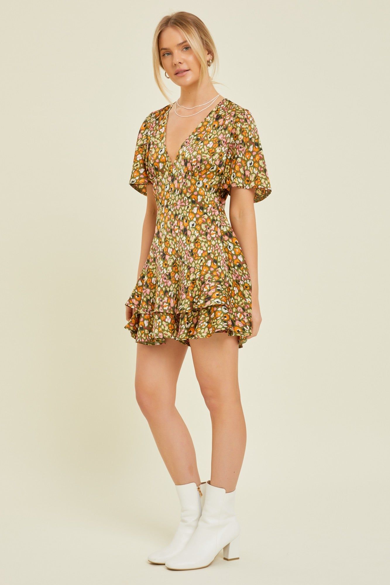 Olive Printed Romper sold by Pinkblush product image thumbnail 2