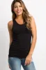 Black Fitted Maternity Tank Top sold by Pinkblush