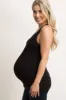Black Fitted Maternity Tank Top sold by Pinkblush