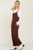 Brown Sleeveless Pocketed Wide Leg Maternity Jumpsuit sold by Pinkblush