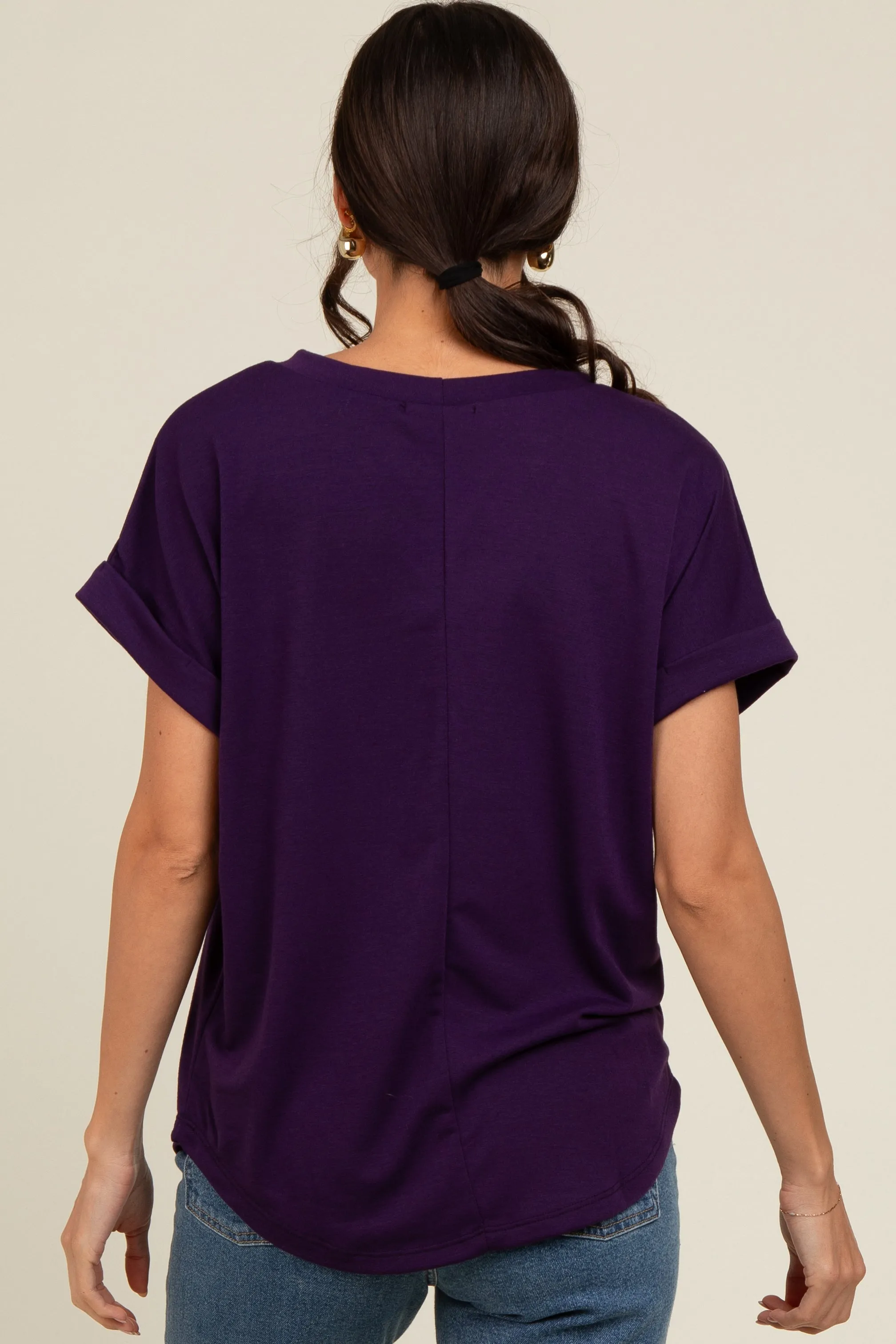 Purple Cuff Sleeve Top sold by Pinkblush product image thumbnail 3