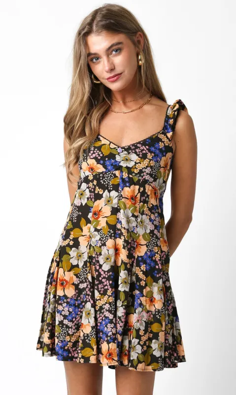 Black Apricot Floral Dress sold by Pinkblush