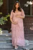 PinkBlush Light Pink Lace Mesh Overlay Plus Maternity Maxi Dress sold by Pinkblush