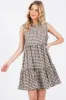 Black Gingham Button Front Collared Maternity Dress sold by Pinkblush