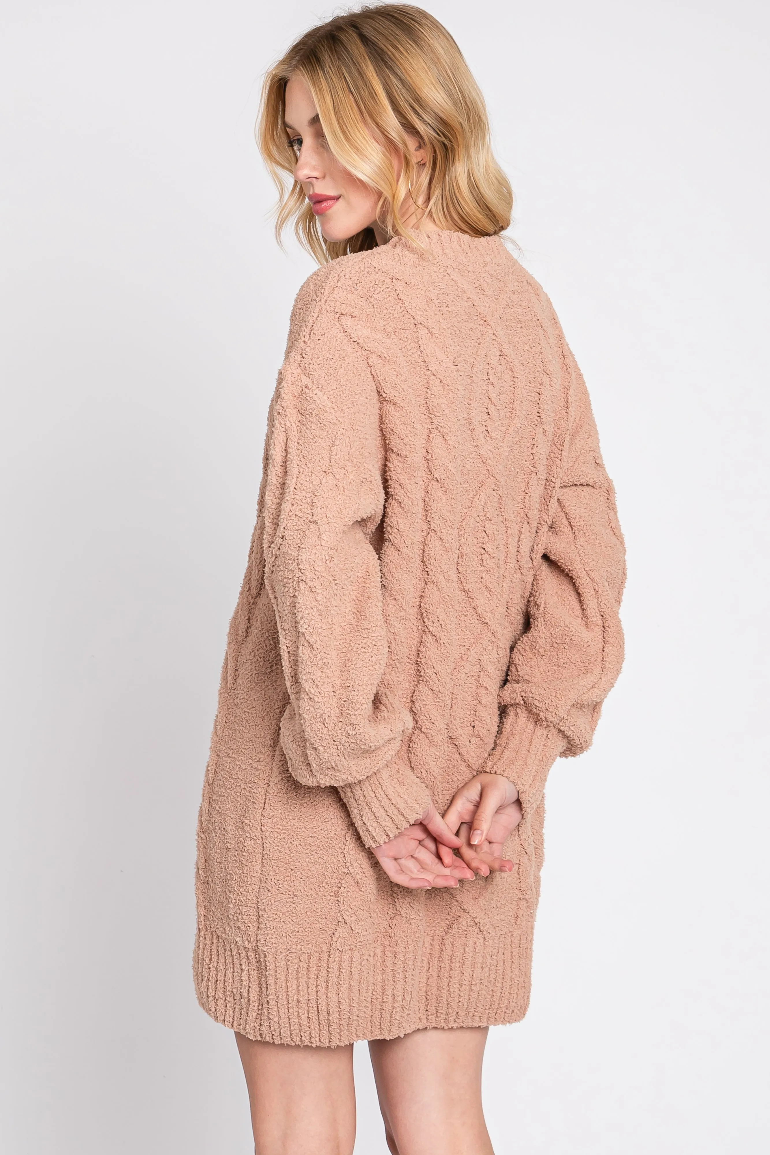 Camel Soft Knit Sweater Dress sold by Pinkblush product image thumbnail 4