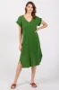 Green Waffle Knit Short Sleeve Dress sold by Pinkblush