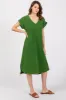 Green Waffle Knit Short Sleeve Dress sold by Pinkblush
