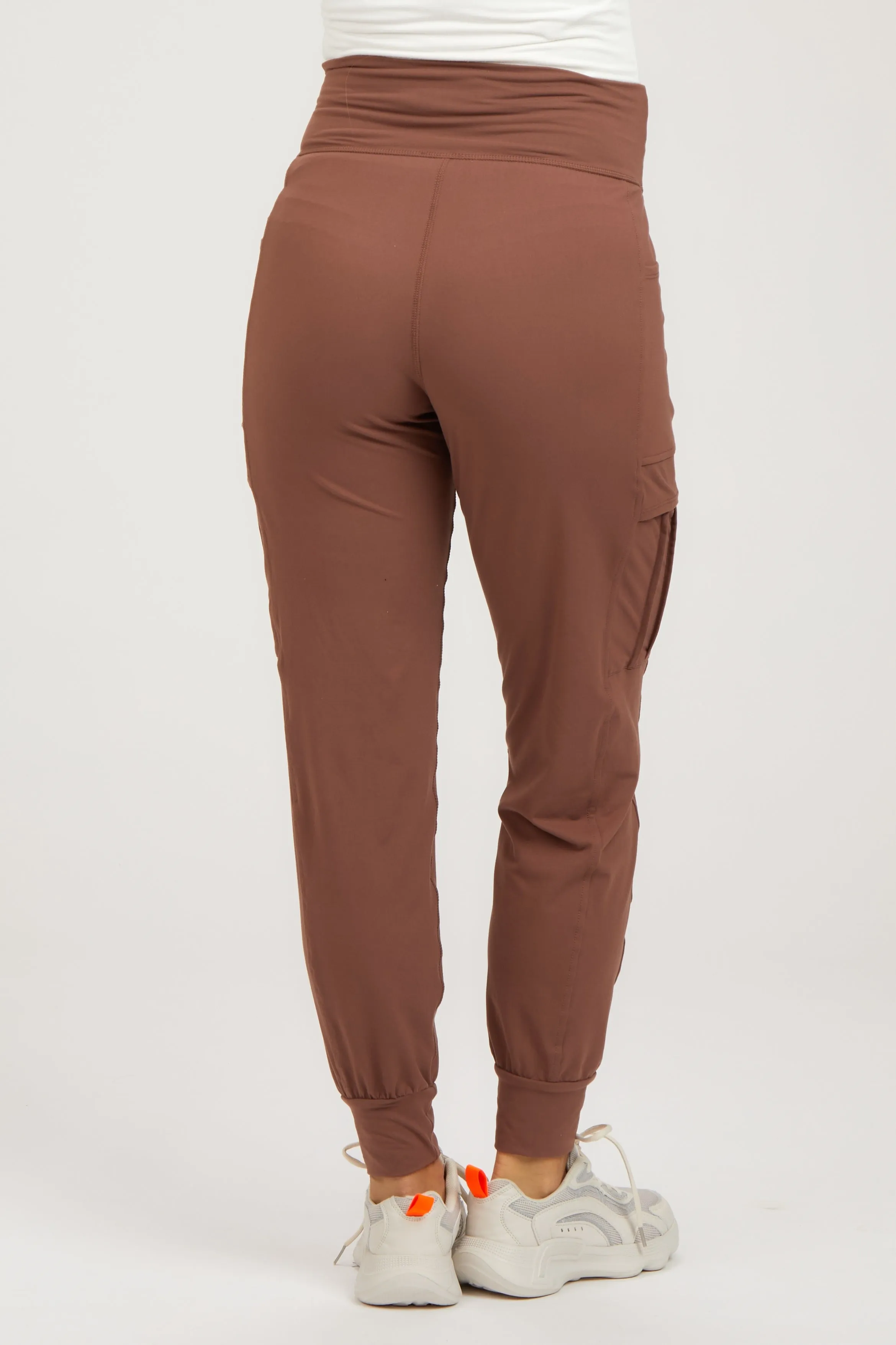 Brown Cargo Pocket Maternity Jogger Pants sold by Pinkblush product image thumbnail 4