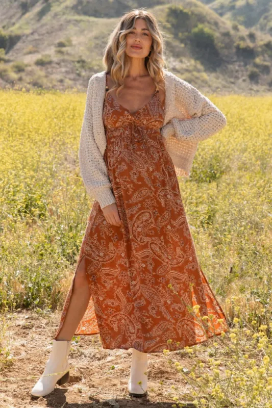 Beige Cropped Chunky Open Knit Maternity Cardigan sold by Pinkblush