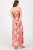Mauve Floral Sleeveless Knotted Maxi Dress sold by Pinkblush