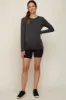 Charcoal Long Sleeve Maternity Top sold by Pinkblush