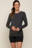 Charcoal Long Sleeve Maternity Top sold by Pinkblush
