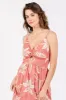 Mauve Floral Sleeveless Knotted Maxi Dress sold by Pinkblush