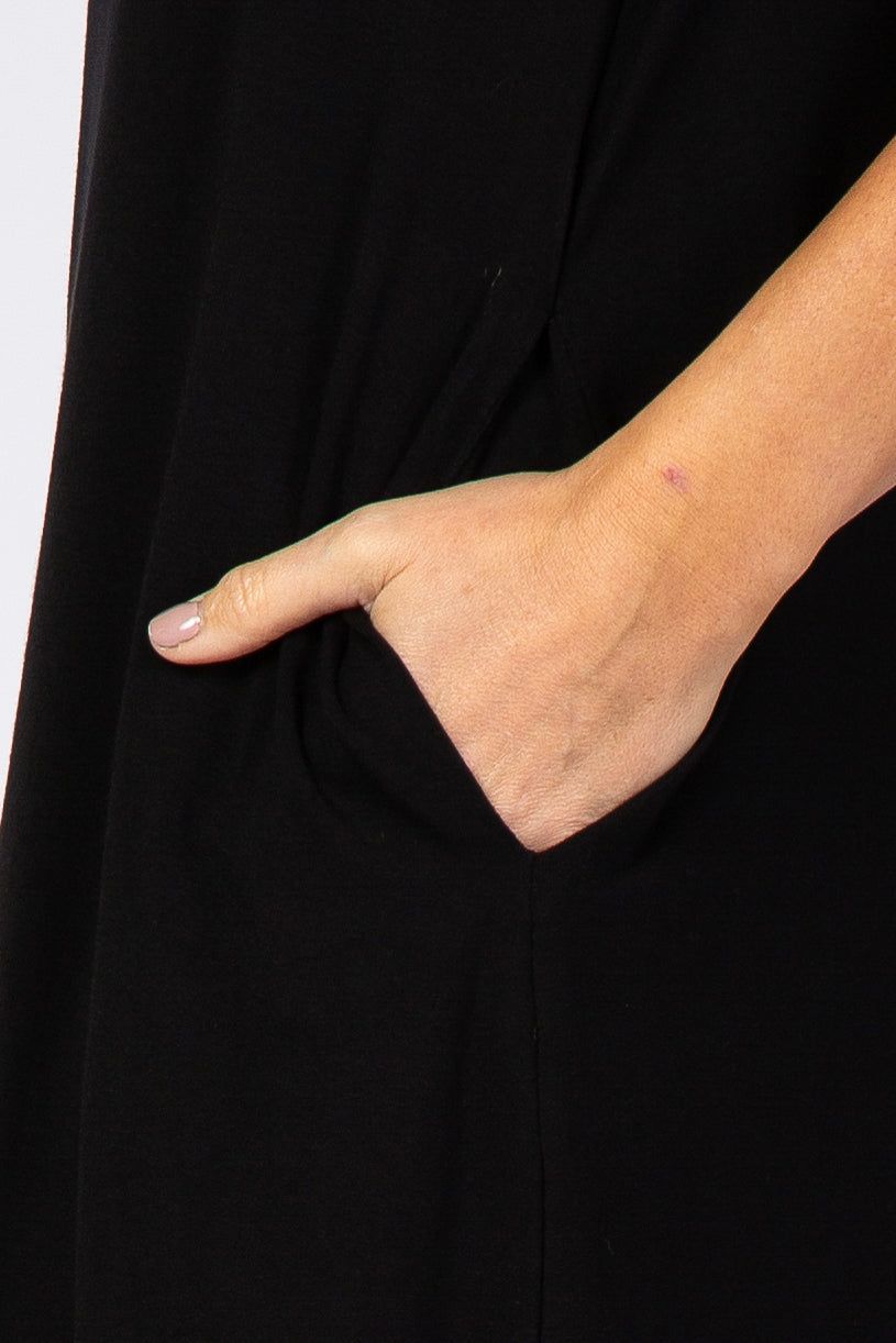 Black Side Slit Midi Dress sold by Pinkblush product image thumbnail 4