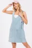 Blue Denim Side Pocket Overall Dress sold by Pinkblush
