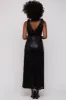 Black Sequin Sleeveless Wrap V-Neck Gown sold by Pinkblush
