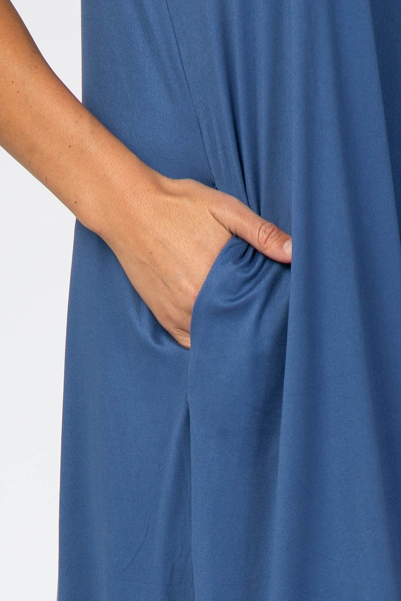 Blue Side Slit Maxi Dress sold by Pinkblush product image thumbnail 4