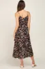 Black Floral Sleeveless Maternity Midi Wrap Dress sold by Pinkblush