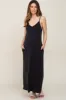 Black Sleeveless V-Neck Maternity Maxi Dress sold by Pinkblush