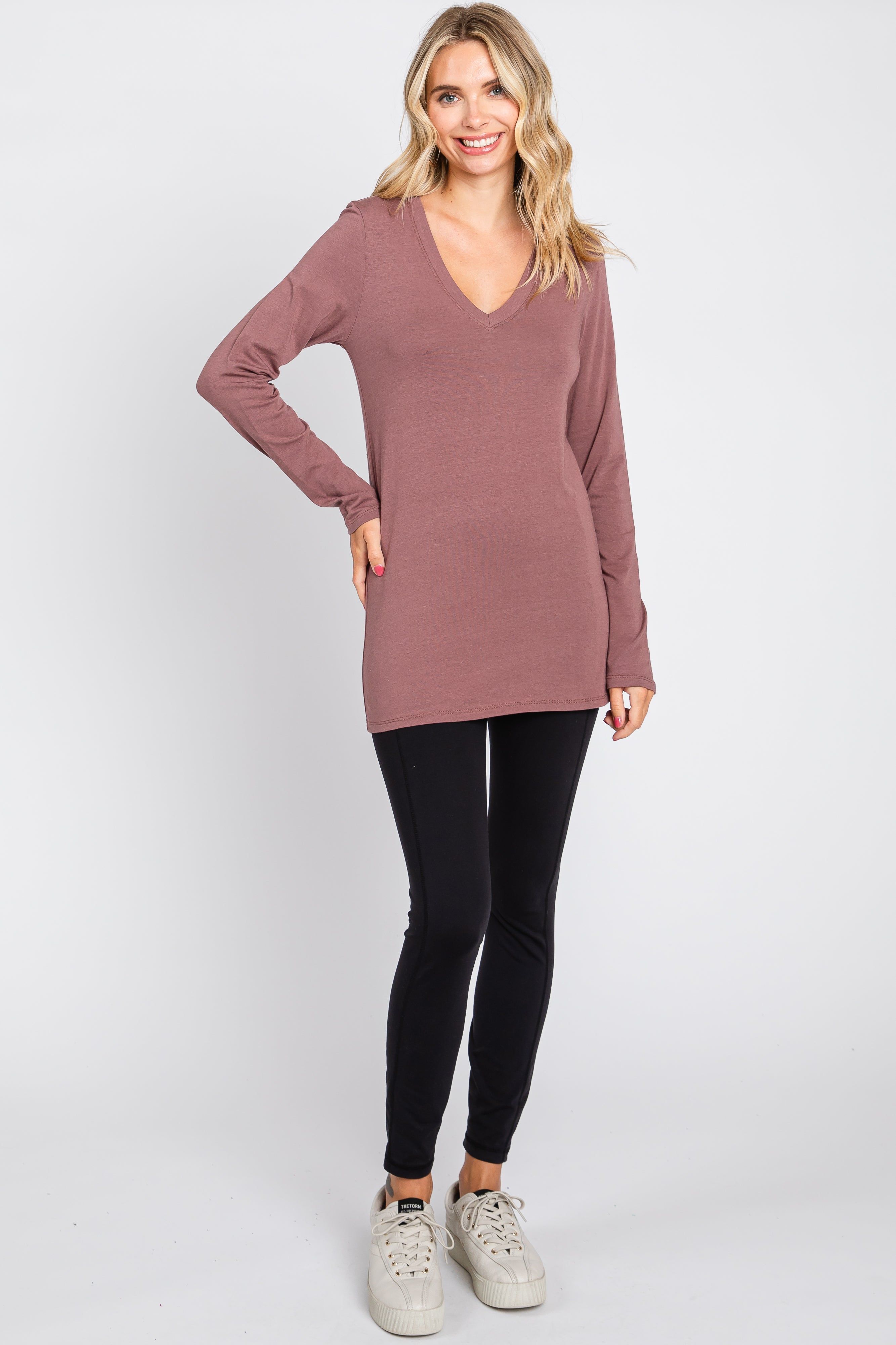 Burgundy Fitted Long Sleeve Top sold by Pinkblush product image thumbnail 5