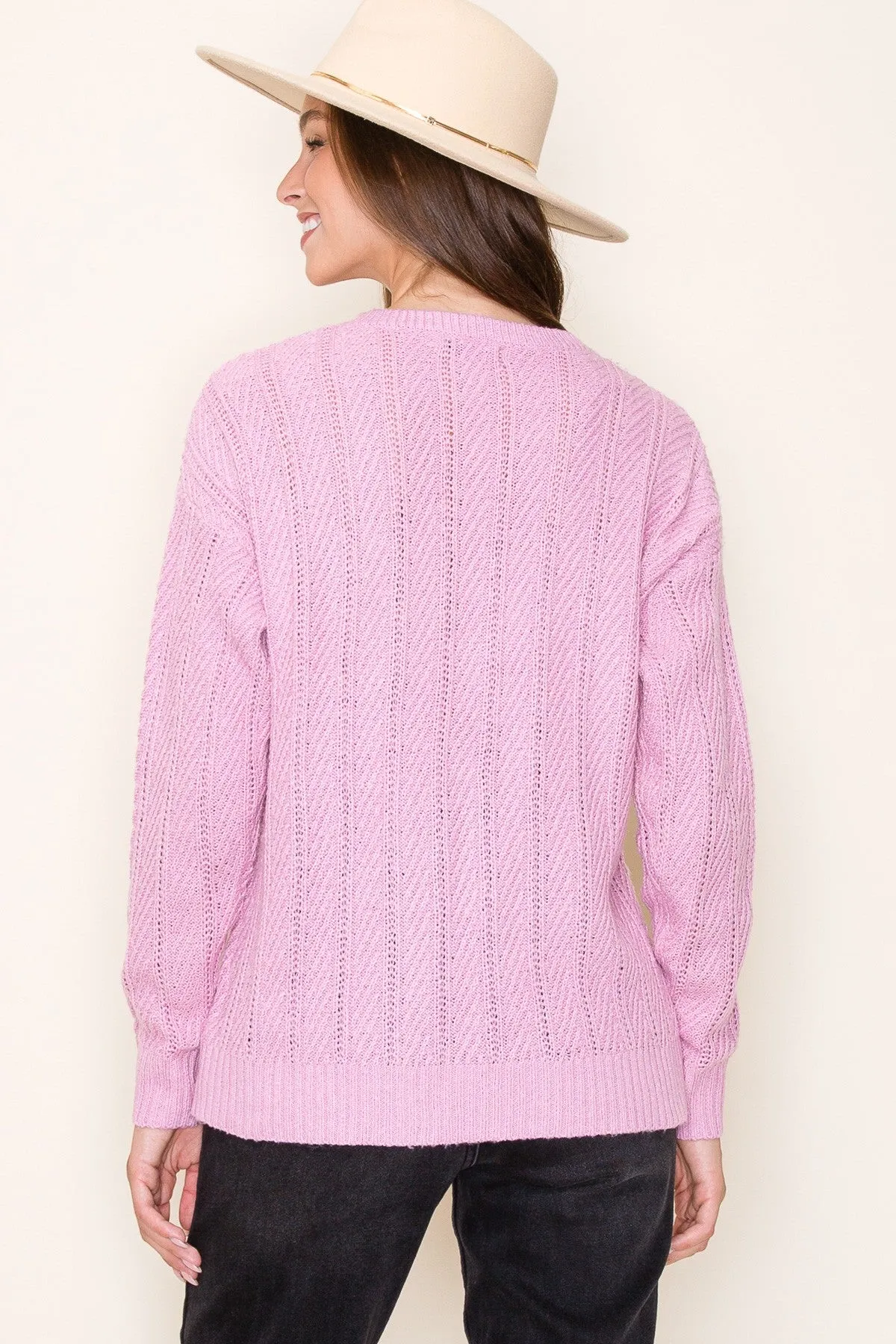 Pink Pattern Knit Sweater sold by Pinkblush product image thumbnail 3