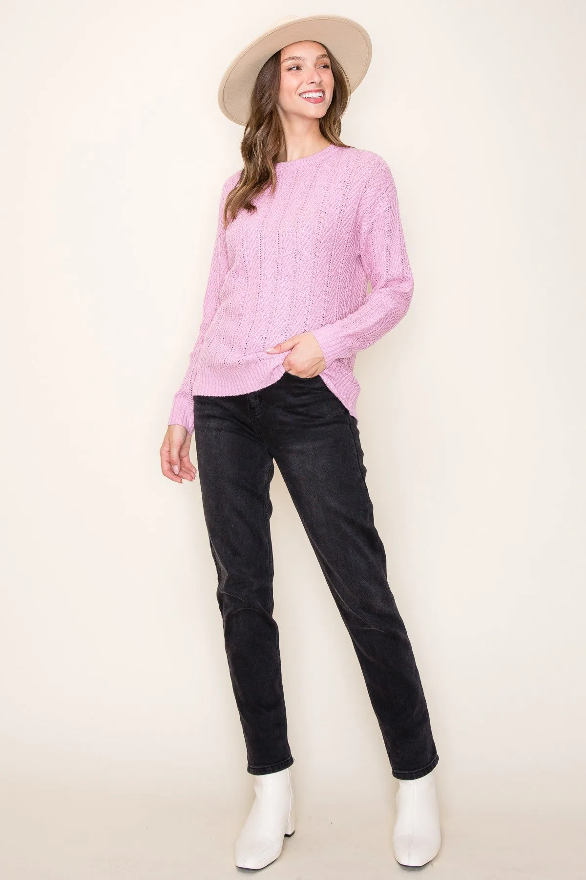 Pink Pattern Knit Sweater sold by Pinkblush product image thumbnail 4