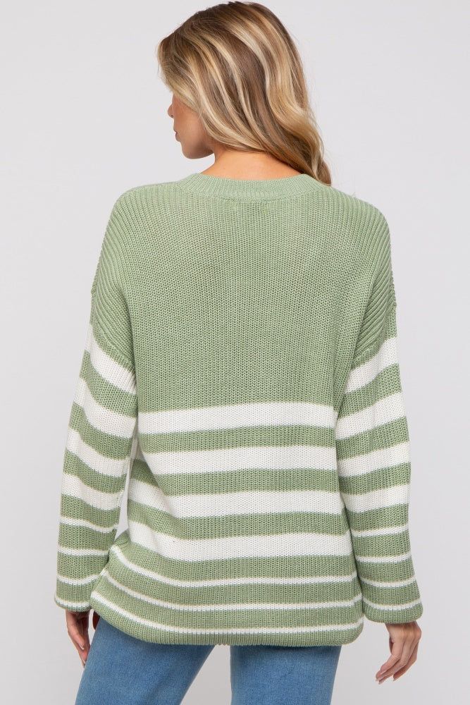 Green Striped Maternity Sweater sold by Pinkblush product image thumbnail 3