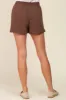 Brown Pocketed Shorts sold by Pinkblush