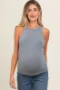 Grey Heathered Maternity Tank Top sold by Pinkblush