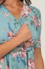 Mint Green Floral Waist Tie Dress sold by Pinkblush