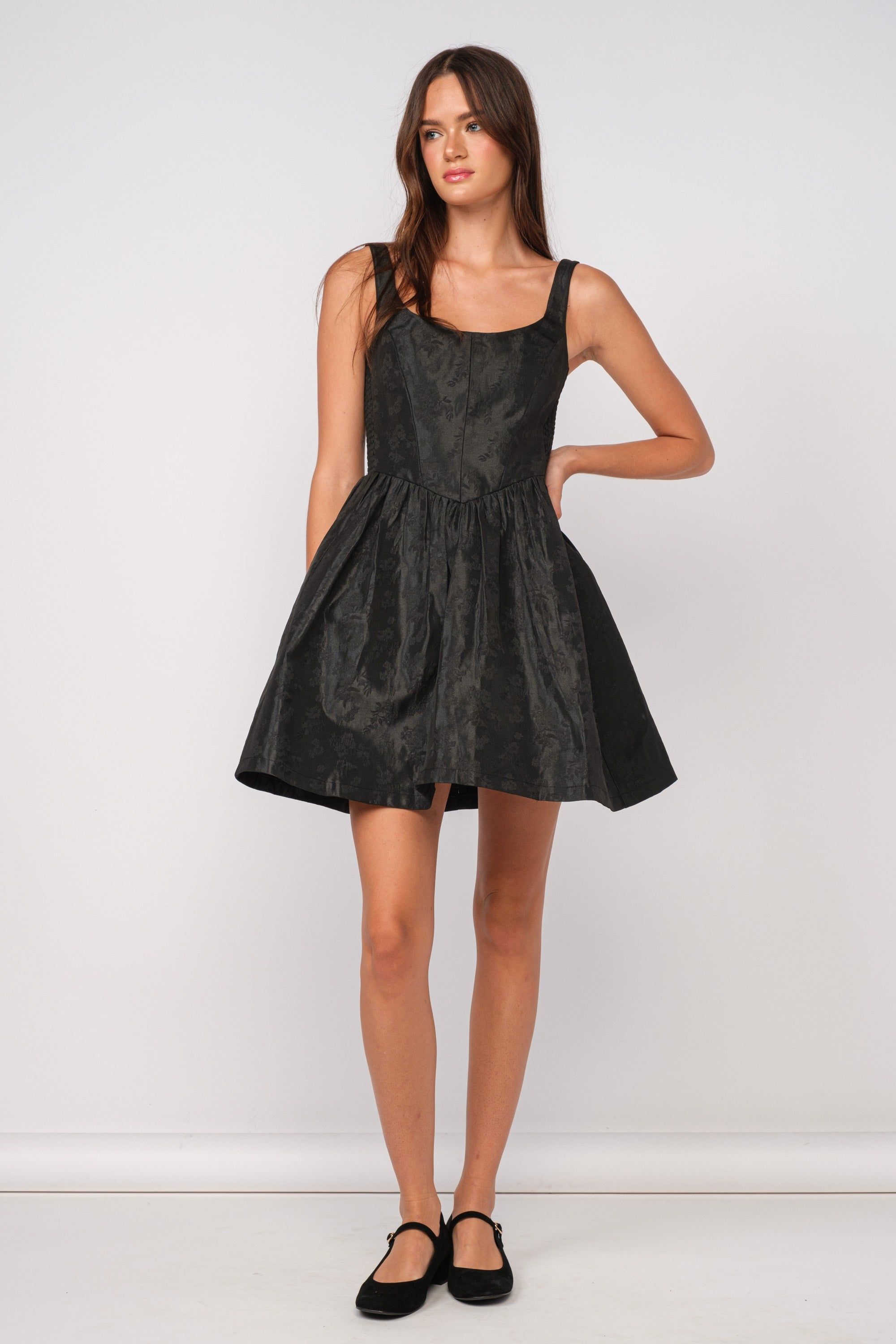 Black Textured Dress sold by Pinkblush product image thumbnail 4