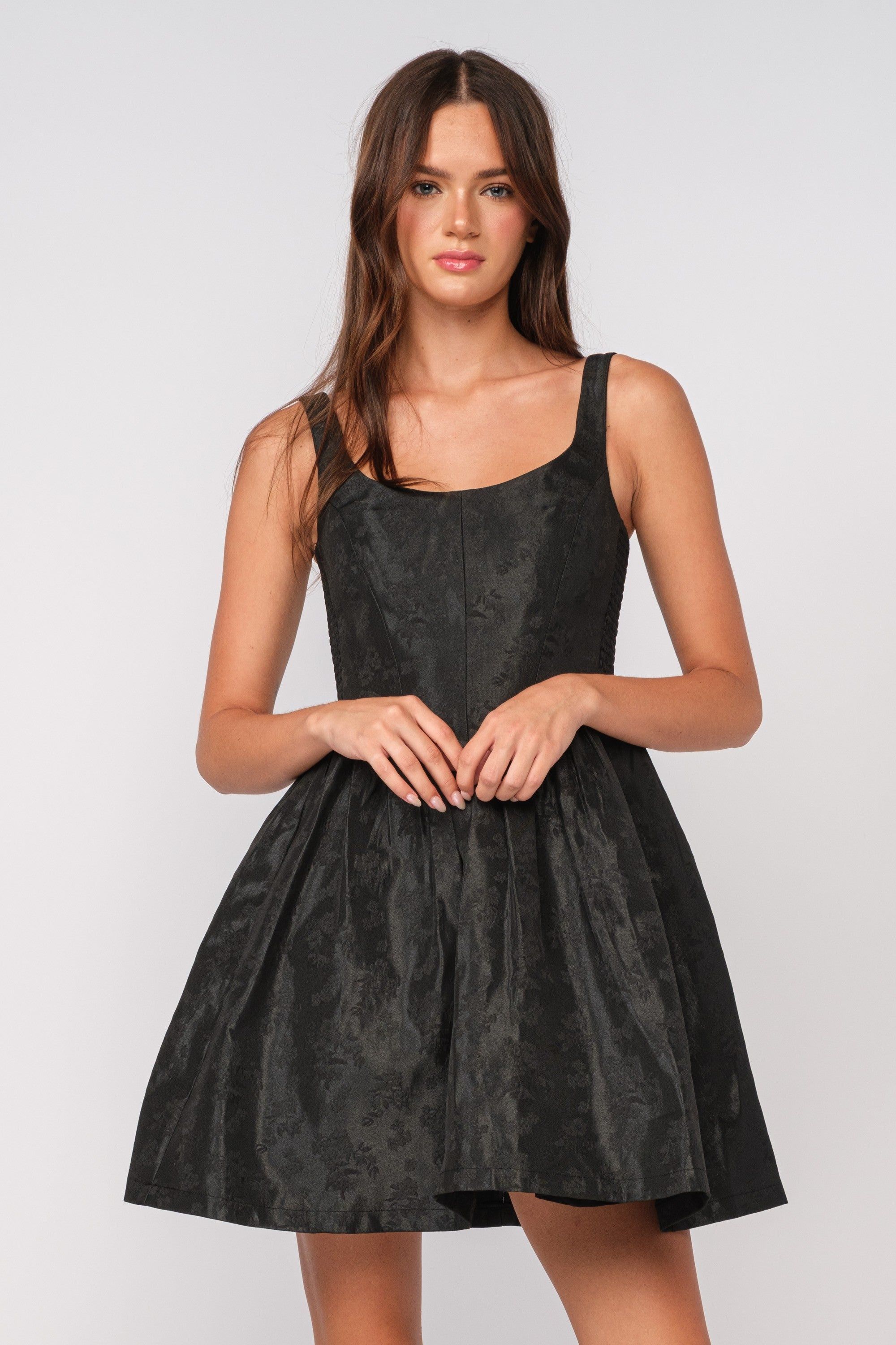 Black Textured Dress sold by Pinkblush