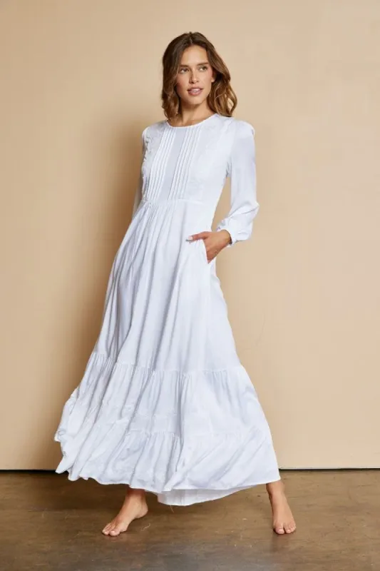 White Embroidered White Dress sold by Pinkblush