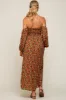 Red Floral Long Sleeve Maternity Maxi Dress sold by Pinkblush