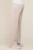 Beige Soft Fleece Wide Leg Maternity Lounge Pants sold by Pinkblush