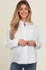 White Striped Maternity Button Down Top sold by Pinkblush