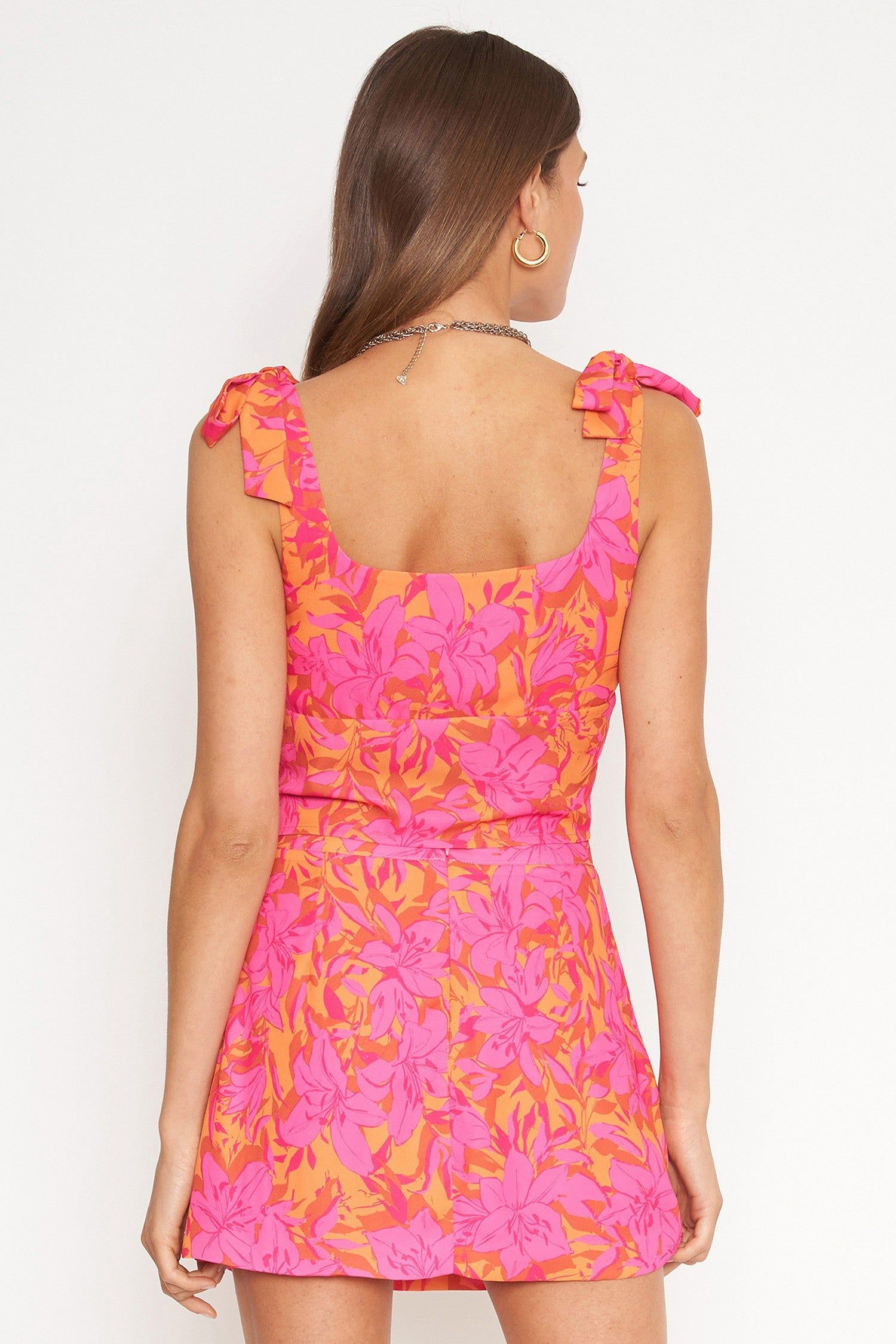 Orange Pink Printed Mini Dress sold by Pinkblush product image thumbnail 3