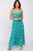 Teal Floral Maternity Maxi Dress sold by Pinkblush